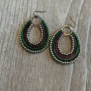 Women’s beaded hoop earrings